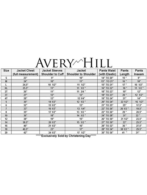 Avery Hill Boys Formal 5 Piece Suit With Shirt, Vest, and Tie (Toddler, Little & Big Boys)