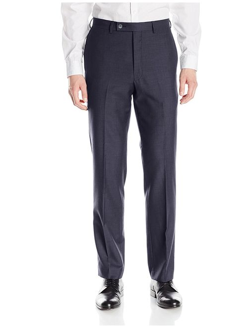 Calvin Klein X-Treme Slim Fit Dress Pants for Men Flat Front Trousers (33W x 32L, Navy)