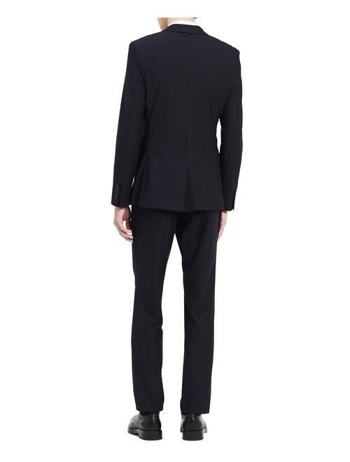 Calvin Klein Slim Fit 2 Button Notch Lapel Stripe Bi-Stretch Jacket