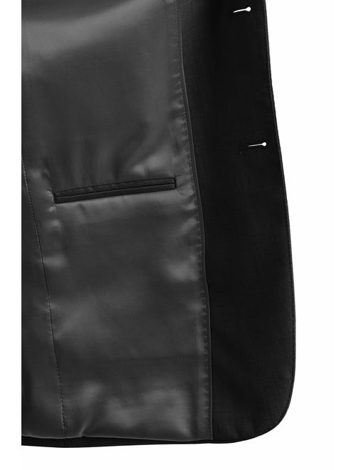 Calvin Klein Men's Slim Fit Stretch Suit, Black, 42 Short