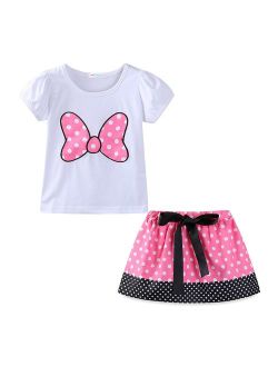 Mud Kingdom Little Girls Clothes Sets Cute Outfits Polka Dot