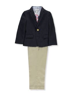 Boys' 4-Piece Suit Set with Dress Shirt, Tie, Jacket, and Pants