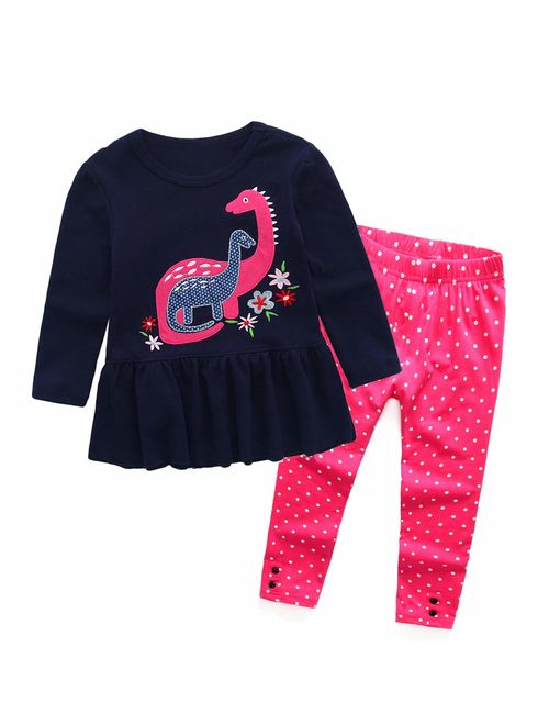 Coralup Toddler Boys Girls Unisex Cotton Shorts 2PCS Clothing Shorts Sets