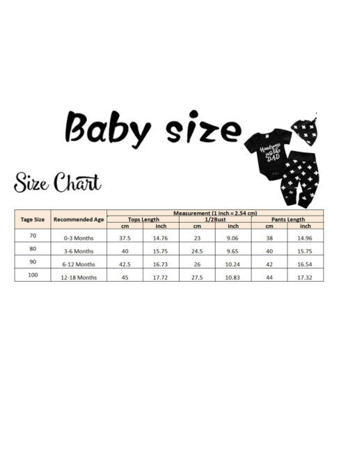 XIAXAIXU Newborn Baby Boy Girl Clothes Funny Romper +Cross Print Pants Hat 3PCS Outfits