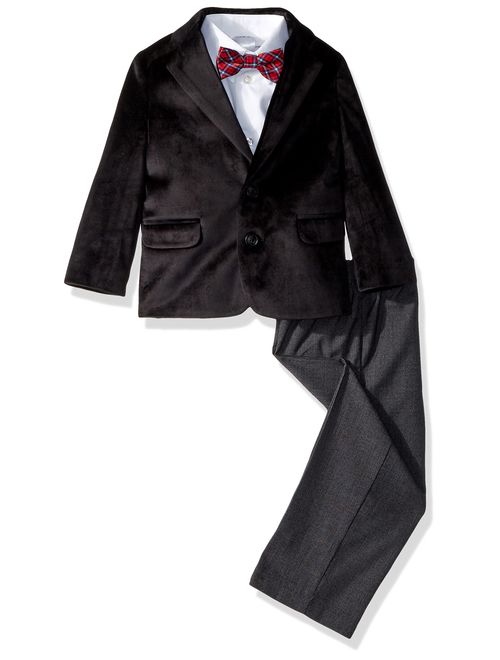 Nautica Boys' 4-Piece Suit Set with Dress Shirt, Bow Tie, Jacket, and Pants