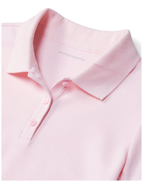 Amazon Essentials Girls' Short-Sleeve Uniform Interlock Polo