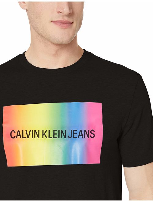 Calvin Klein Men's Short Sleeve Pride Rainbow T-Shirt