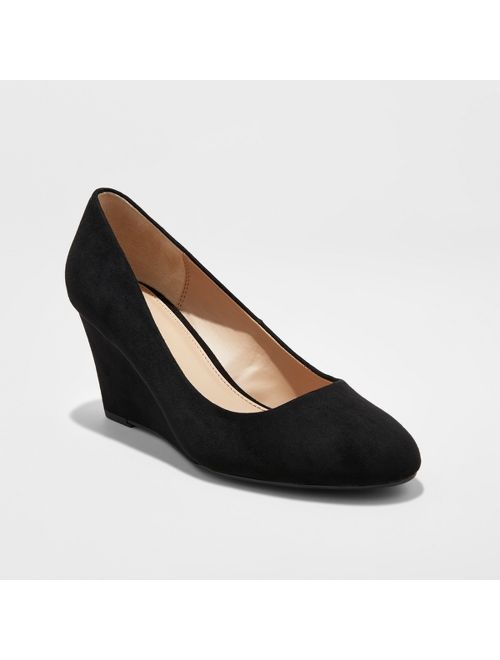 Women's Dot Round Toe Wedge Pumps - A New Day&#153;