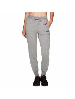 Active Women's Athletic Super Soft Lightweight Cuffed Tapered Fleece Jogger Sweatpants with Pockets
