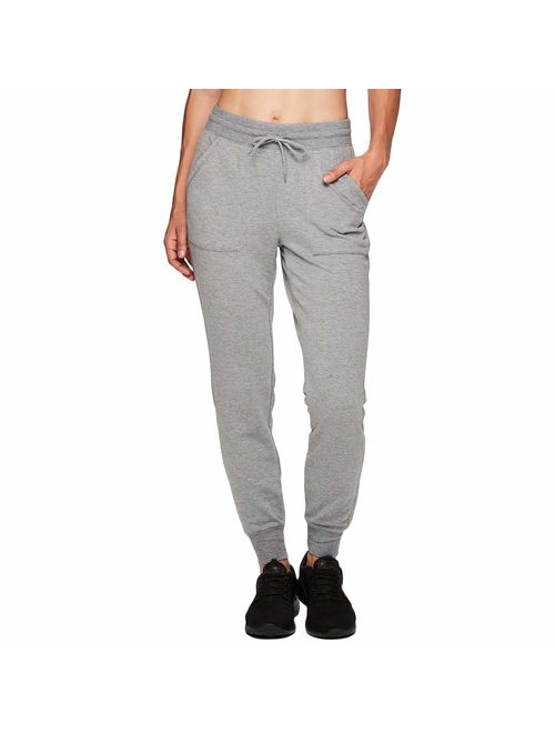 RBX Active Women's Athletic Super Soft Lightweight Cuffed Tapered Fleece Jogger Sweatpants with Pockets