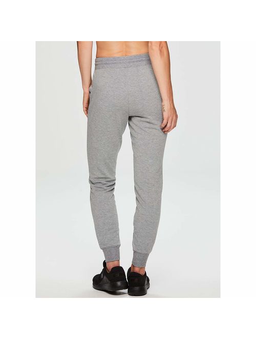 RBX Active Women's Athletic Super Soft Lightweight Cuffed Tapered Fleece Jogger Sweatpants with Pockets