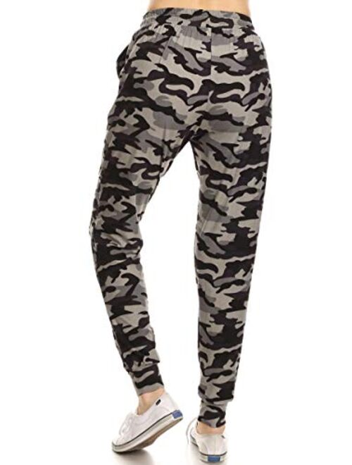 S-XL Leggings Depot Premium Jogger Womens Popular Print and Solid High Waist Track Yoga Full Length Pants 