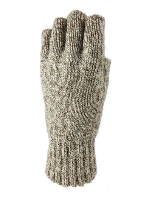 Bruceriver Men's knitted Fingerless Ragg Gloves with Thinsulate Lining
