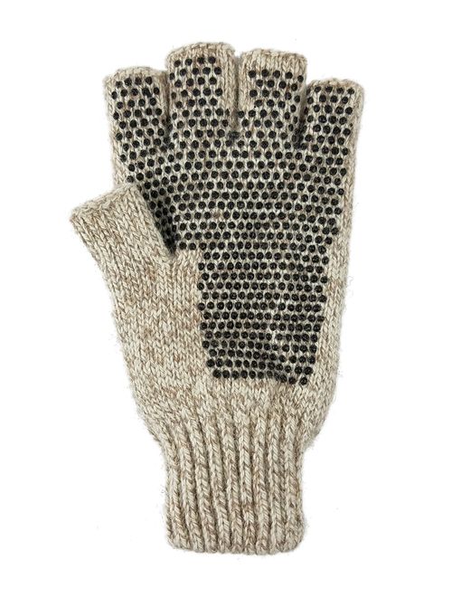 Bruceriver Men's knitted Fingerless Ragg Gloves with Thinsulate Lining