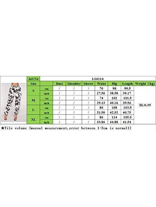 Voghtic Women's High Waisted Slim Fit Camoflage Camo Jogger Pants with Belt