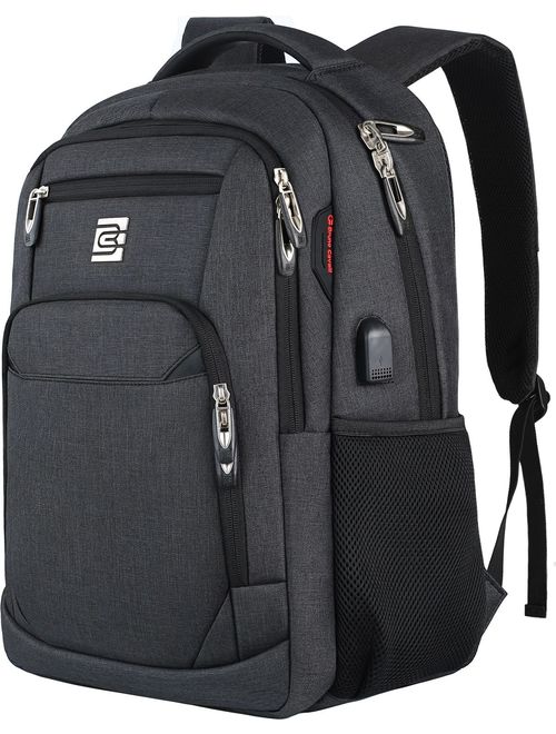 Volher Business Travel Anti Theft Slim Durable Laptops Backpack with USB Charging Port for Women & Men