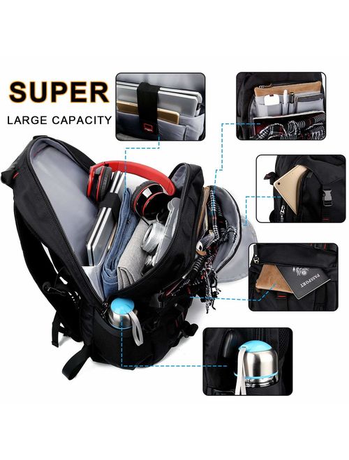 Tocode Laptop Backpack 17-Inch Bag with USB Charging Port & Headphone Port