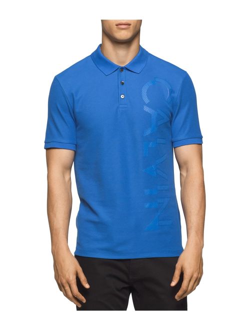 Calvin Klein Men's Short Sleeve Pique Cotton Polo Shirt