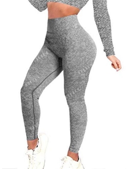 Women's Seamless Leggings Ankle Compression Yoga Pants Tummy Control Running Workout Tights