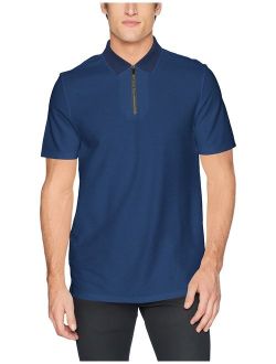 Men's Short Sleeve Zipper Close Polo Shirt