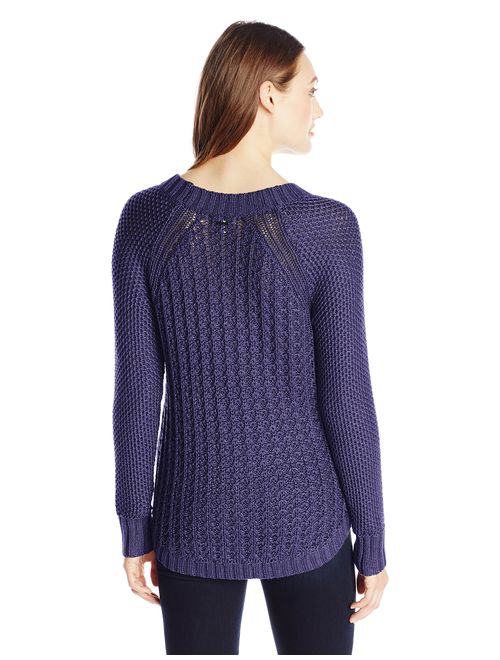 Calvin Klein Jeans Women's Core Texture Mixed Crew Sweater