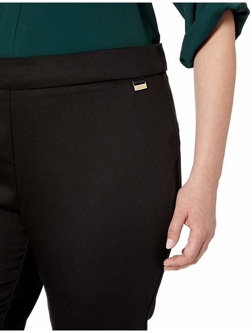 Calvin Klein Women's Plus Size Cropped Leg Pull On Pants