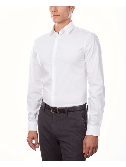 Calvin Klein Men's Dress Shirts Xtreme Slim Fit Thermal Stretch Solid