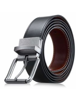 Men's Genuine Leather Dress Belt, Reversible Belt for Men Black/Brown