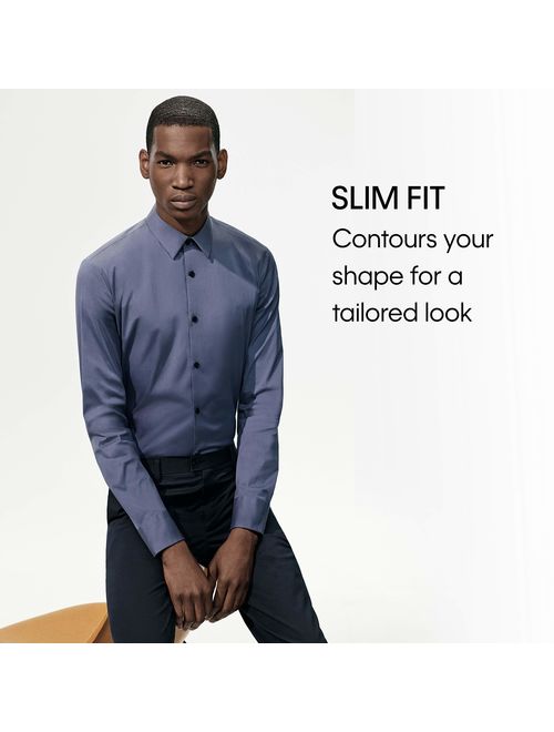 Calvin Klein Men's Stretch Cotton Button Down Shirt
