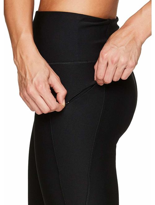 RBX Active Women's Athletic Fashion Workout Yoga Ankle Length 7/8 Legging with Leg Detail