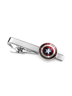 SharedImagination Captain America Cufflinks, The Avengers Jewelry, Shield Tie Clip, Superhero Wedding Party and Groomsmen Gift Geek