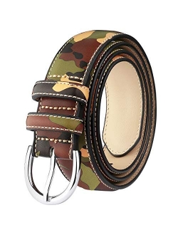Falari Women Genuine Leather Belt Fashion Dress Belt With Single Prong Buckle 6028-31 Colors