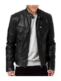 brandMe Mens Genuine Leather Pure Lambskin Biker Jacket MM495 