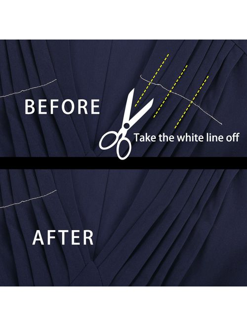 Miusol Women's Retro V Neck Vintage Style Cocktail Party Swing Dress