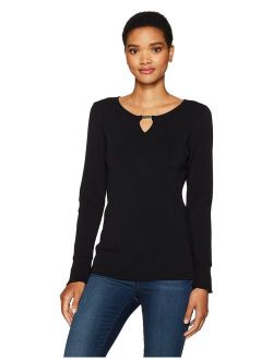 Women's Flare Sleeve Sweater with Bar Hardware