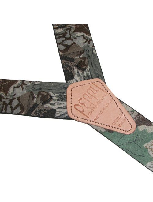 Perry Suspenders Men's Elastic Hook End Camouflage Suspenders