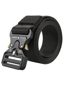 Men's Tactical Belt Heavy Duty Webbing Belt Adjustable Military Style Nylon Belts