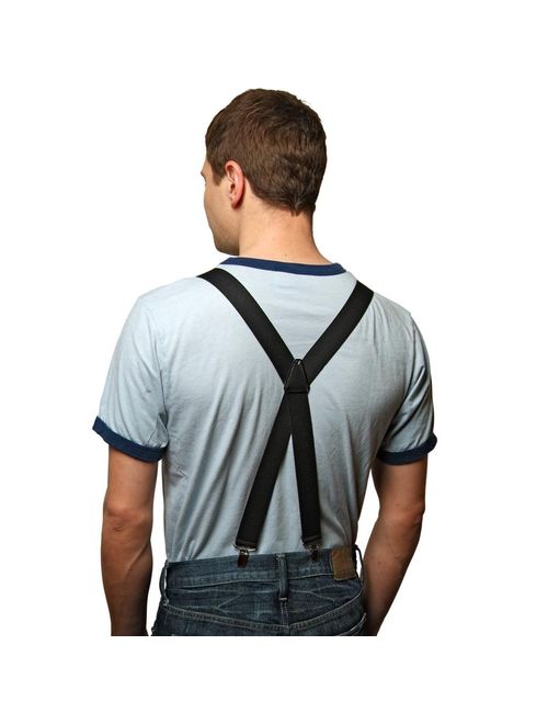 Hold'Em Suspender for Men X-Back Adjustable Straight Clip-on Tuxedo Suspenders Many Colors Available
