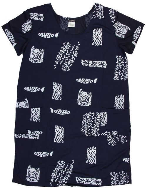 INGEAR Beach Summer Shift Dress Short Cotton Tee Dress Cover up