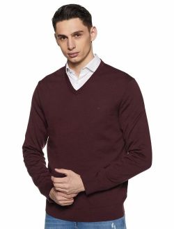 Men's Merino Sweater V-Neck Solid