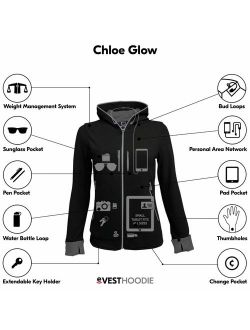 SCOTTeVEST Chloe Glow - Womens Hoodies - Sweatshirts for Women - Workout Hoodie