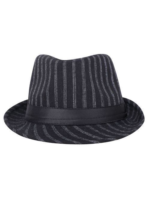 Simplicity Men's Women's Manhattan Structured Gangster Trilby Fedora Hat