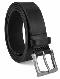 Men's Classic Leather Jean Belt 1.4 Inches Wide (Big and Tall Sizes Available)