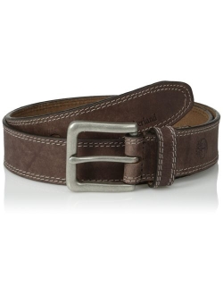Men's Classic Leather Jean Belt 1.4 Inches Wide (Big and Tall Sizes Available)