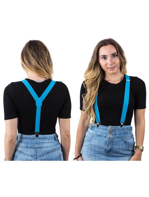 Suspenders Y-Back Elastic by CoverYourHair Adjustable Suspenders w/Braces 