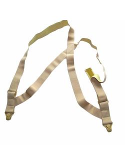 Hold Brand hidden undergarment beige side-clip style Suspenders with airport friendly Beige Gripper Clasps