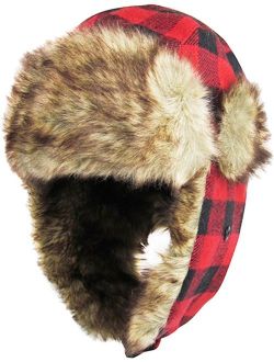 Unisex Winter Trooper Hat Collection for Men and Women Lumberjack Ushanka Ear Flap Chin Strap and Windproof Mask