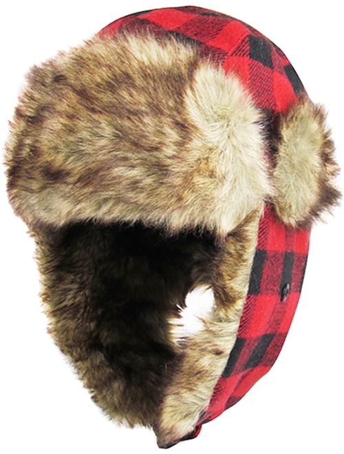 Unisex Winter Trooper Hat Collection for Men and Women Lumberjack Ushanka Ear Flap Chin Strap and Windproof Mask