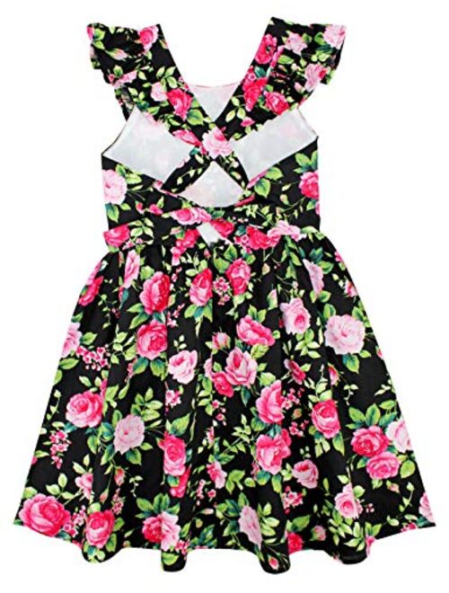 Kid Floral Cotton Girls Dresses Summer Girl Clothes