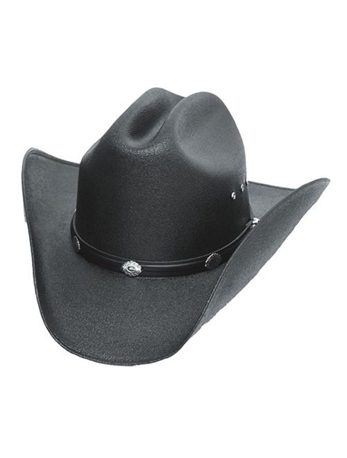 Classic Cattleman Straw Cowboy Hat with Silver Conchos